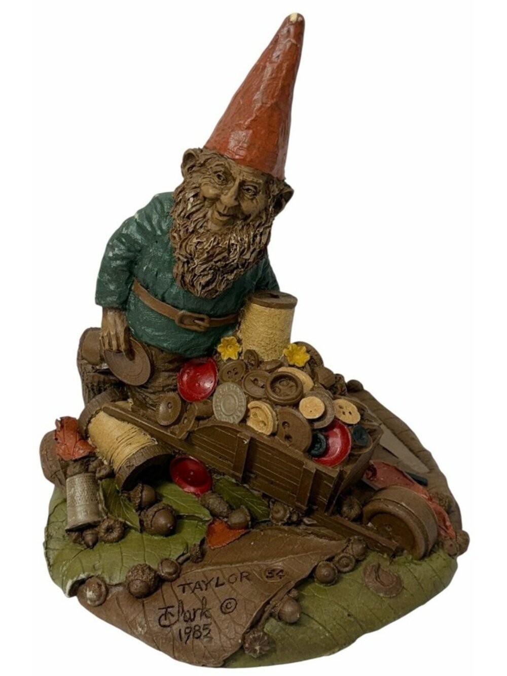 Vintage 1985 Tom Clark Figurine TAYLOR Gnome Cairns Studio Tailor Sculpture
